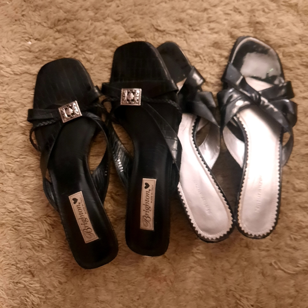 Two Black Sandal Heels Brighton and Naturalizer